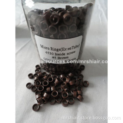 4.5mm 3.0mm Scrow micro ring black brown blonde color for I tip hair extensions tools